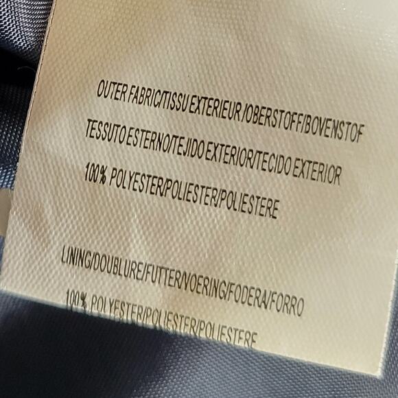 FIRST Dress Coat Womens‎ 16 Navy Double Breasted Vented Trench Career Evening - Picture 3 of 16